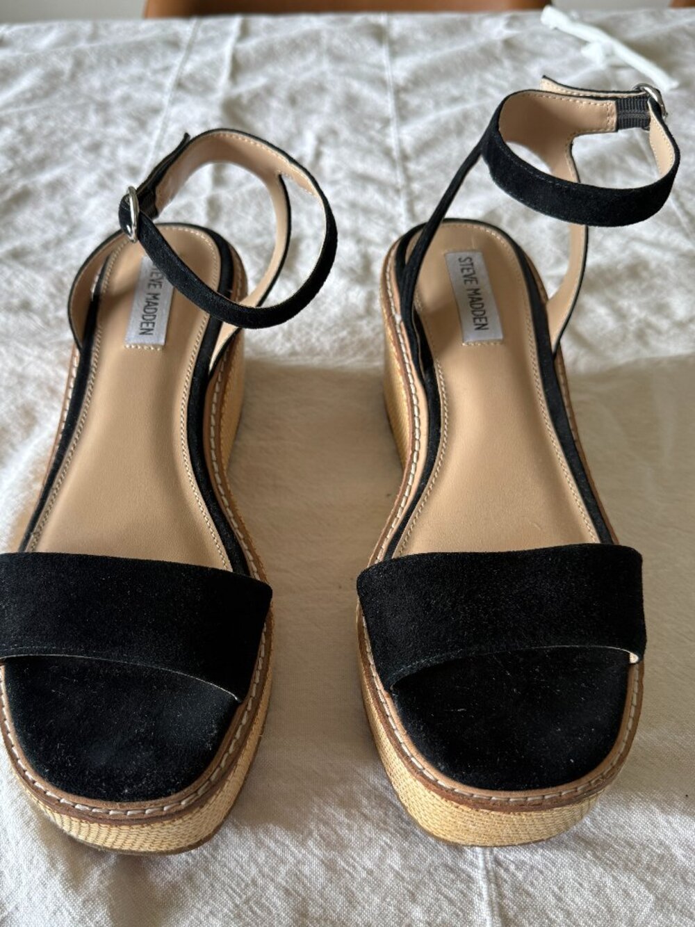 Steve Madden | Platform Espadrille Sandal | Black | US 8.5 | Like New